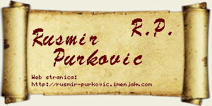 Rusmir Purković vizit kartica